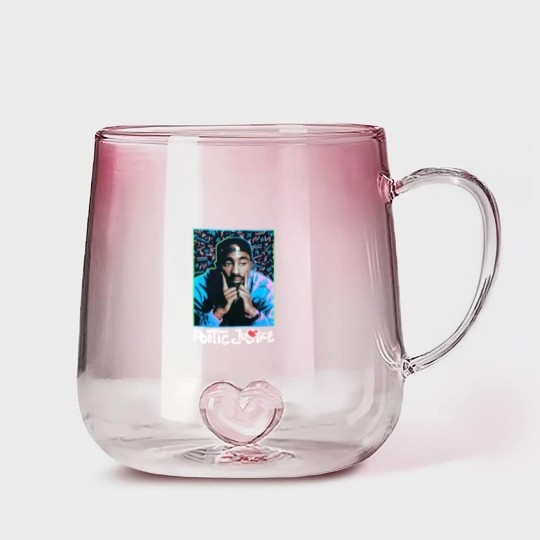 Discover Tupac Shakur Poetic Justice Black Gradient Glass Mugs - NWT