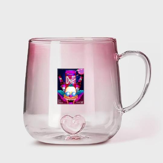 Discover Krusty the Clown Gradient Glass Mugs, Duff Beer Gradient Glass Mugs Gradient Glass Mugs, Simpson Gradient Glass Mugs