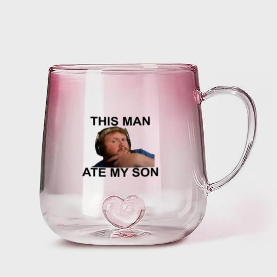 Discover Caseoh This man ate my son funny meme Gradient Glass Mugs