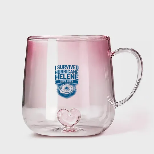 Discover I Survived Hurricane Helene Gradient Glass Mugs