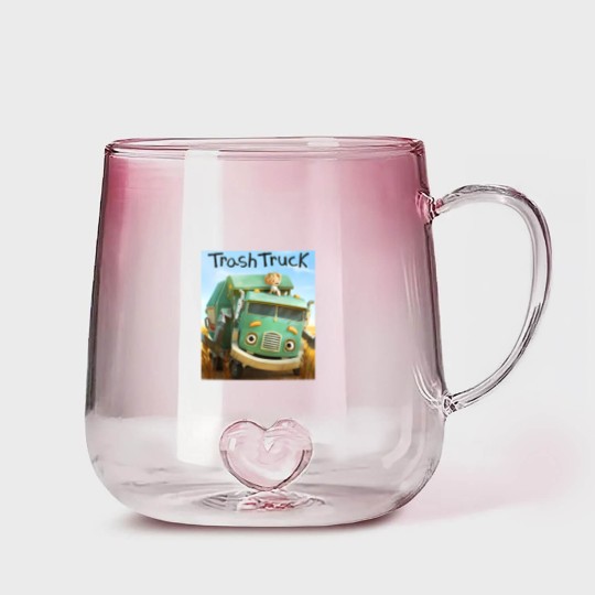 Discover hank and trash truck cartoon Gradient Glass Mugs