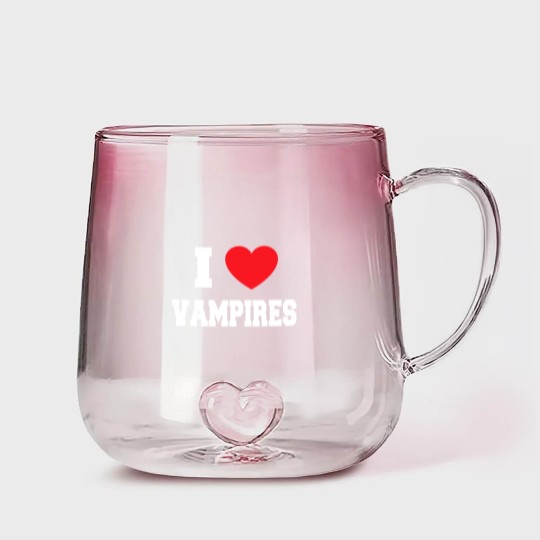 Discover I Love Vampires Gradient Glass Mugs