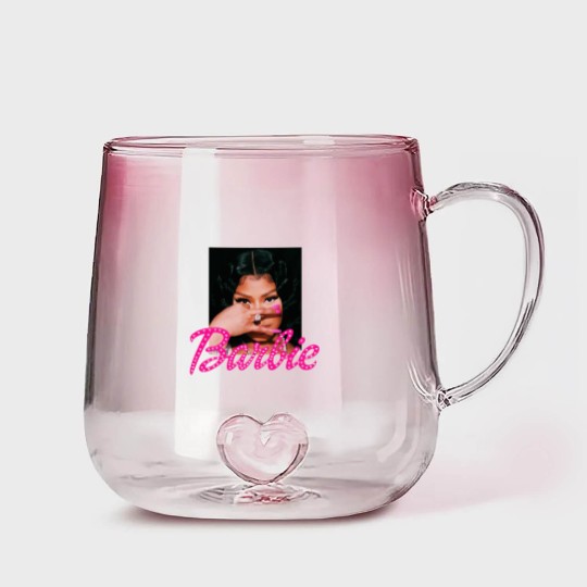 Discover Nicki Minaj Barbi Girl Gradient Glass Mugs| Queen of Rap Gradient Glass Mugs