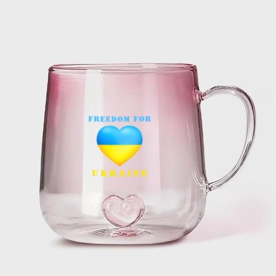 Discover Freedom For Ukraine Support  - Ukraine Flag Gradient Glass Mugs
