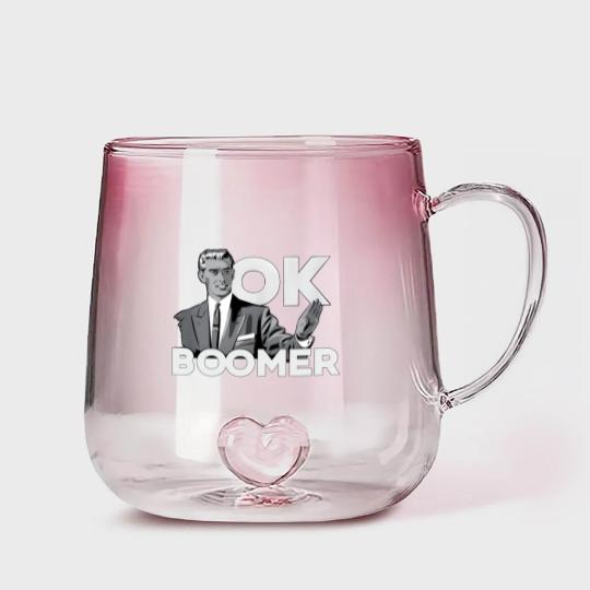 Discover Funny Millennial OK Boomer Humor  Saying Gradient Glass Mugs