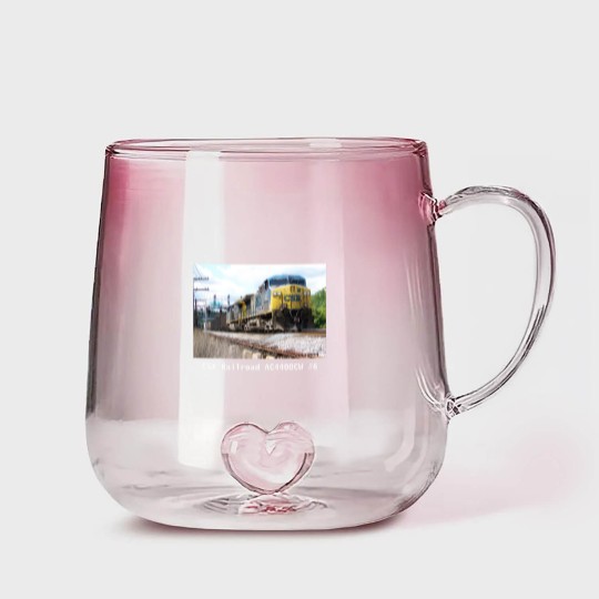 Discover CSX Railroad AC4400CW #6 With a Coal Train Black Gradient Glass Mugs