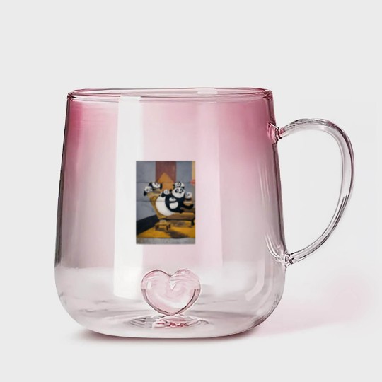 Discover Kung fu panda Gradient Glass Mugs