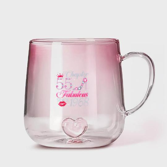 Discover chapter 55 fabulous since 1968 55th birthday gift for women Gradient Glass Mugs