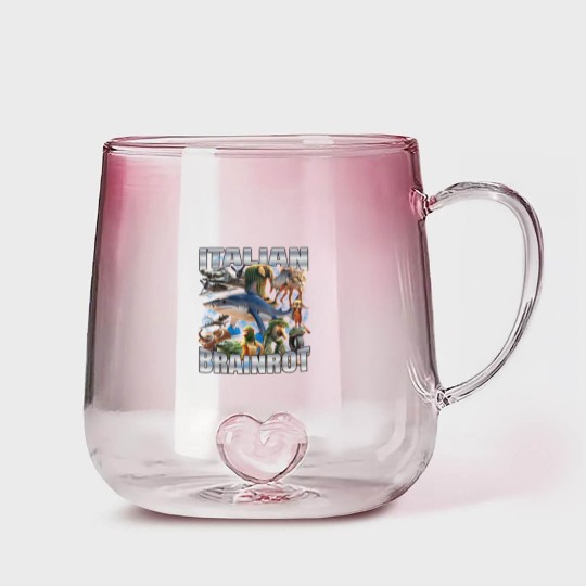 Discover Italian Brain Tralalero Tralala - Tralalero Tralala - Gradient Glass Mugs