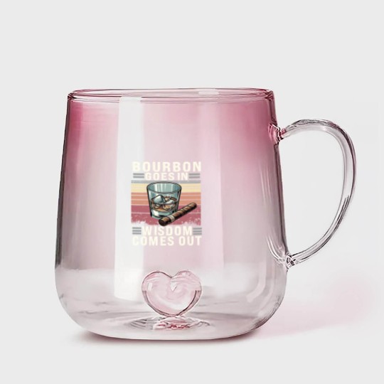 Discover Bourbon For Men Bourbon Goes In Wisdom Comes Out, Bourbon Gradient Glass Mugs, Bourbon Lover, Bourbon Whiskey, Bourbon Bottle, Bourbon Gift, Bourbon Drinker Gradient Glass Mugs
