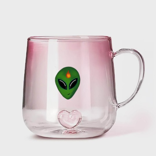 Discover Inciteful Alien Head Gradient Glass Mugs