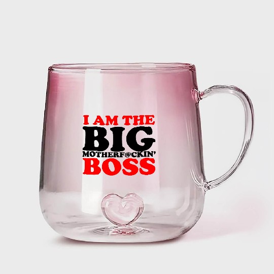Discover im the boss Gradient Glass Mugs