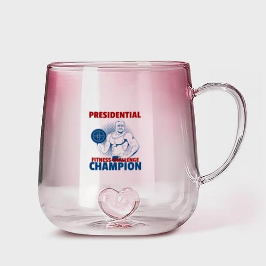 Discover Presidential Fitness Challenge Champ - Roosevelt Gradient Glass Mugs