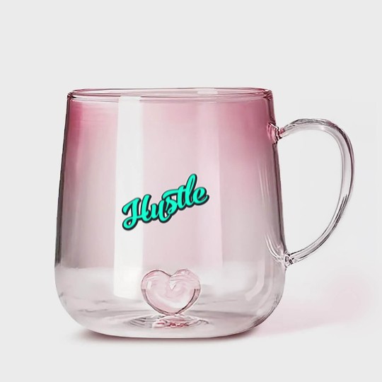 Discover Hustle Earn Money Quickly Gradient Glass Mugs