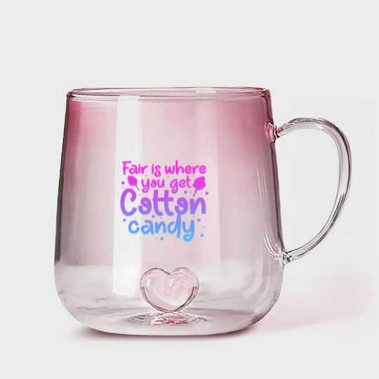 Discover Fair Is Where You Get Cotton Candy Gradient Glass Mugs