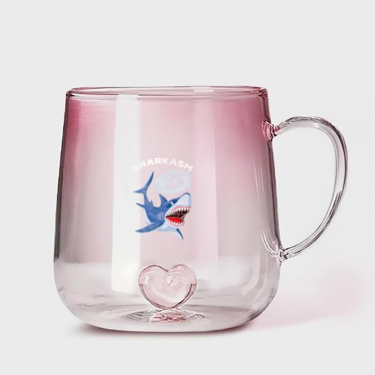 Discover Sarcastic Shark Humor Meat Lover Marine Biology Gradient Glass Mugs