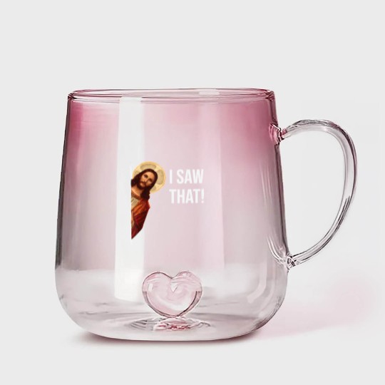 Discover Funny Quote Jesus Meme I Saw That Christian Gradient Glass Mugs