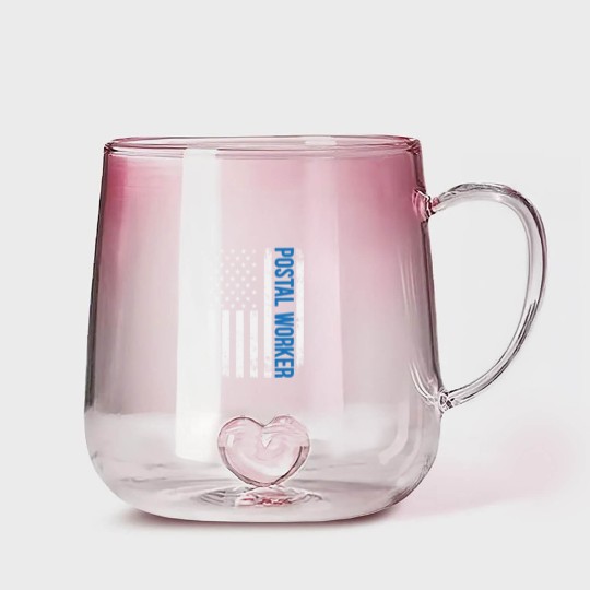 Discover American Postal Worker USA Flag 4th of July Gradient Glass Mugs