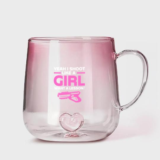 Discover Laser Tag Yeah I Shoot Like A Girl Want A Lesson Gradient Glass Mugs