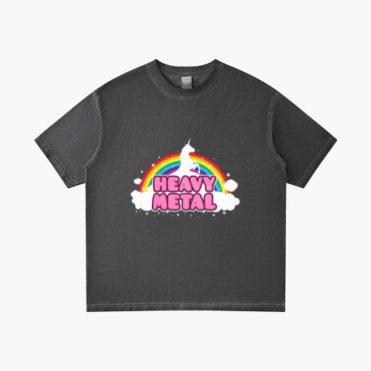 Discover HEAVY METAL! (Funny Unicorn / Rainbow Mosh Parody Gradient T Shirts