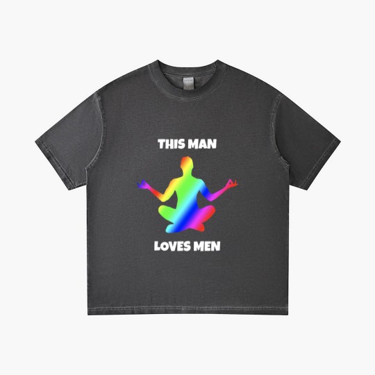 Discover This Man loves Men rainbow colors gay men Gradient T Shirts