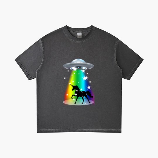 Discover Unicorn Rainbow UFO Alien Pony Space Travel Fable Gradient T Shirts
