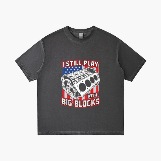 Discover I still play with big blocks - Car Mechanic Enthusiast Gear Gradient T Shirts