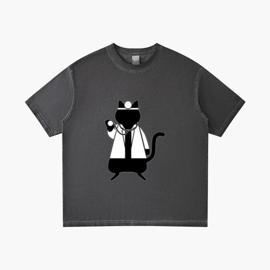 Discover Funny Doctor Cat Vet Physician Trainee Animal Gradient T Shirts