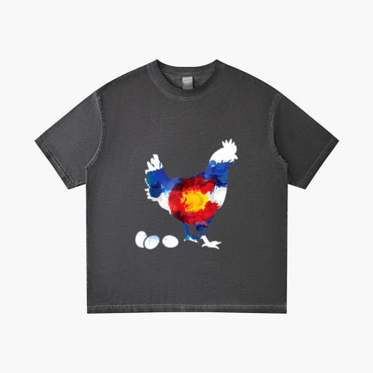 Discover Colorado Chickens Gradient T Shirts