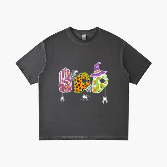 Discover Boo American Sign Language Pride ASL Halloween Gradient T Shirts