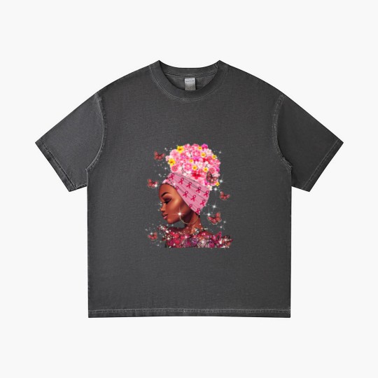 Discover In October We Wear Pink Black Woman Breast Cancer Awareness Gradient T Shirts