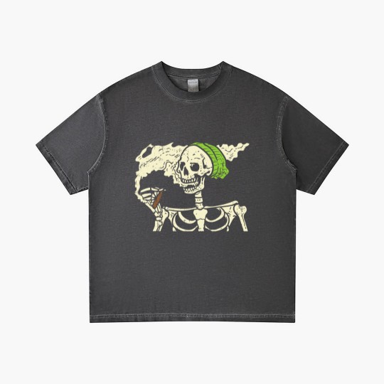 Discover Weed Halloween Skeleton Gradient T Shirts