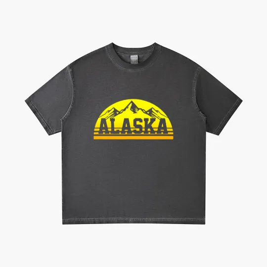Discover Alaska Vintage Alaska Day Gradient T Shirts