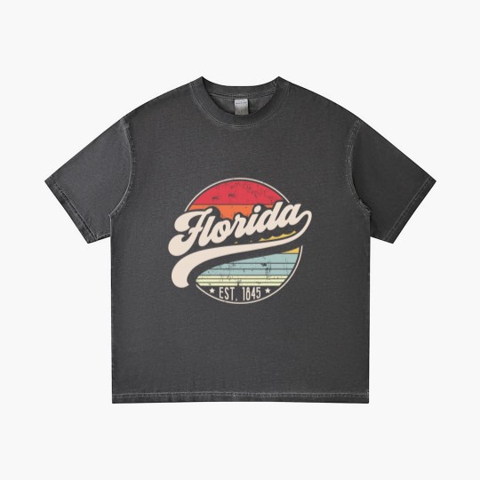 Discover Retro Florida Home State FL Cool 70s Style Sunset Gradient T Shirts