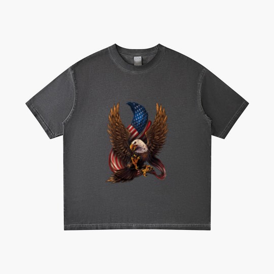 Discover Patriotic American Design With Eagle And Flag Gradient T Shirts