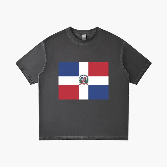 Discover AIFRIS Dominican Republic Flag Cotton Gradient T Shirts