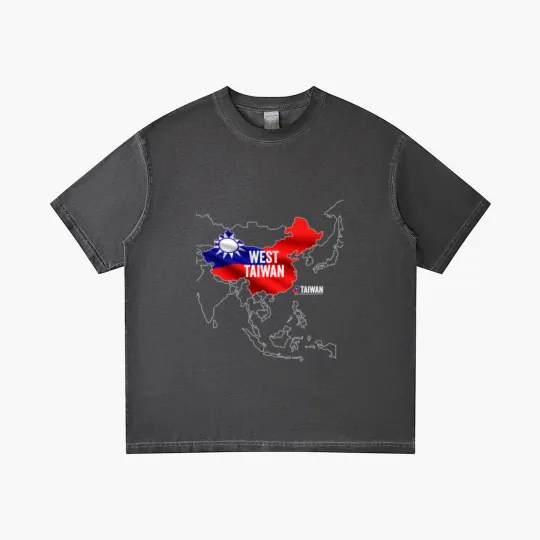 Discover West Taiwan China Map Gradient T Shirts