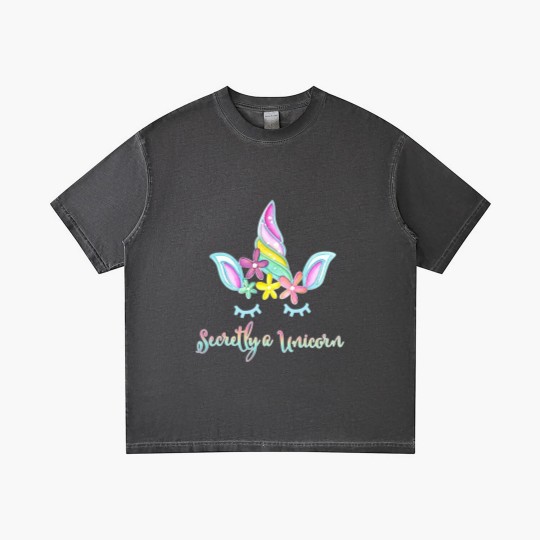 Discover Secretly a Unicorn Flowers and Horn Women's Plus Size Gradient T Shirts