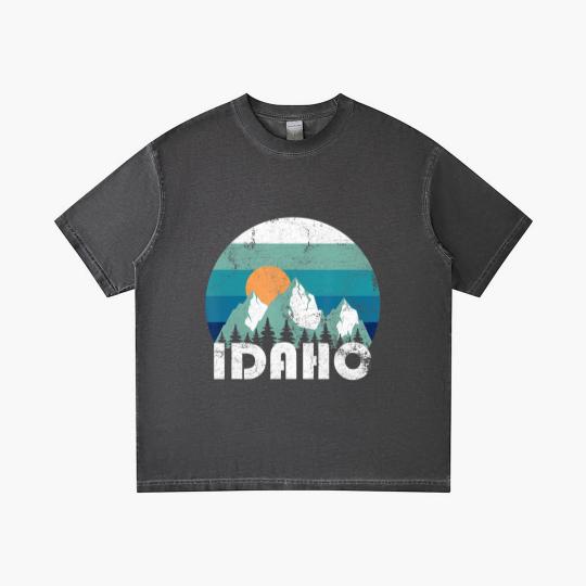 Discover Idaho State Retro Vintage Gradient T Shirts
