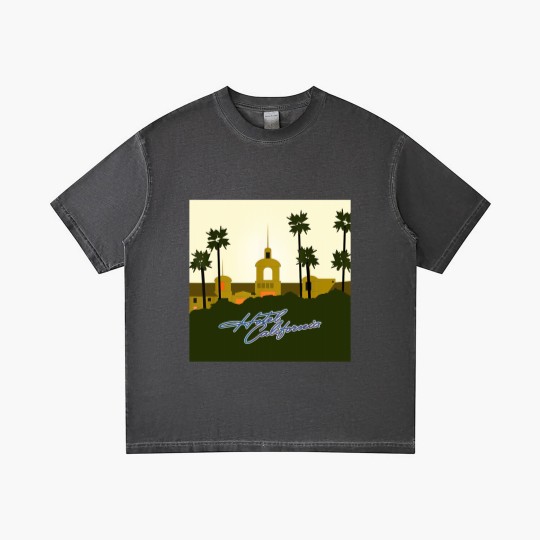 Discover Eagles Hotel california Gradient T Shirts