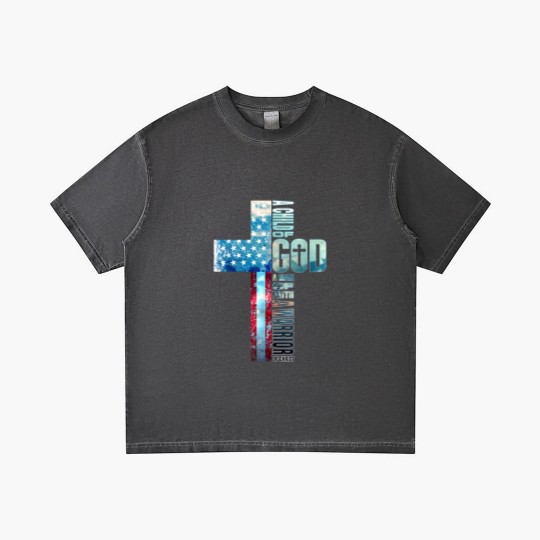 Discover Faith Cross American Flag Gradient T Shirts Christ Jesus Religious Gradient T Shirts
