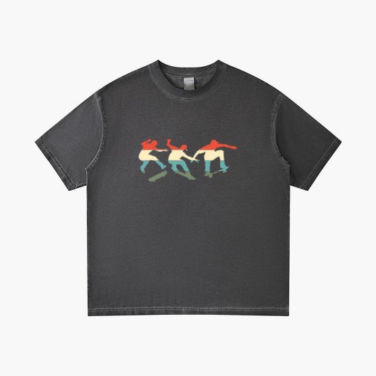 Discover Skateboard Skateboarding Skateboarders Gradient T Shirts