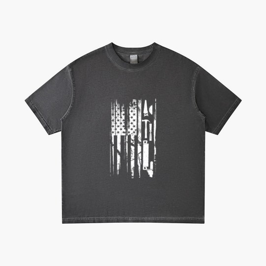 Discover American Flag Woodworking Gradient T Shirts