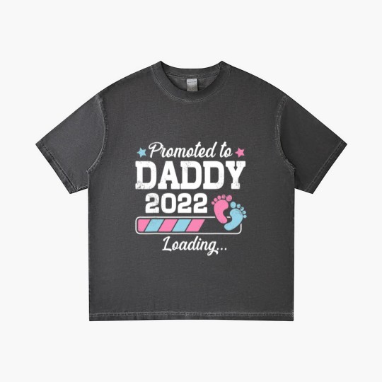 Discover Promoted To Daddy Funny Family With Cute Footprint Gradient T Shirts