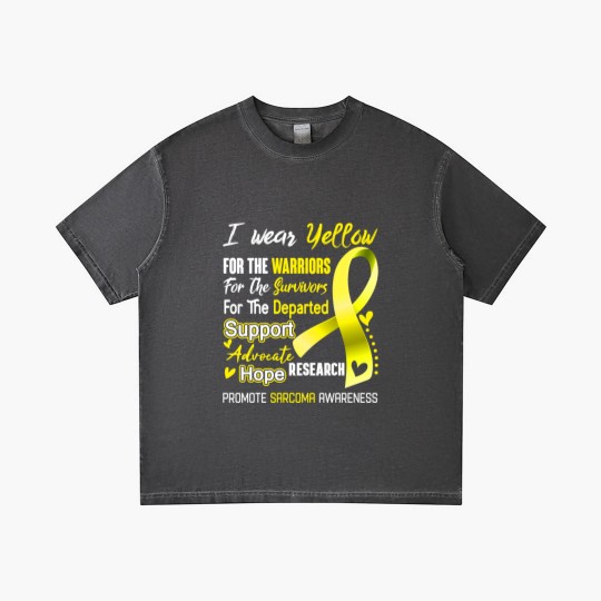 Discover I Wear Yellow For Sarcoma Awareness Support Sarcoma Warrior Gifts - Sarcoma Awareness - Gradient T Shirts