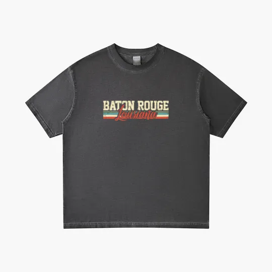 Discover Baton Rouge Louisiana Vintage Gift Gradient T Shirts