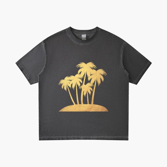 Discover Palm Gold Beach Vacation Island Luxury Summer Sun Gradient T Shirts