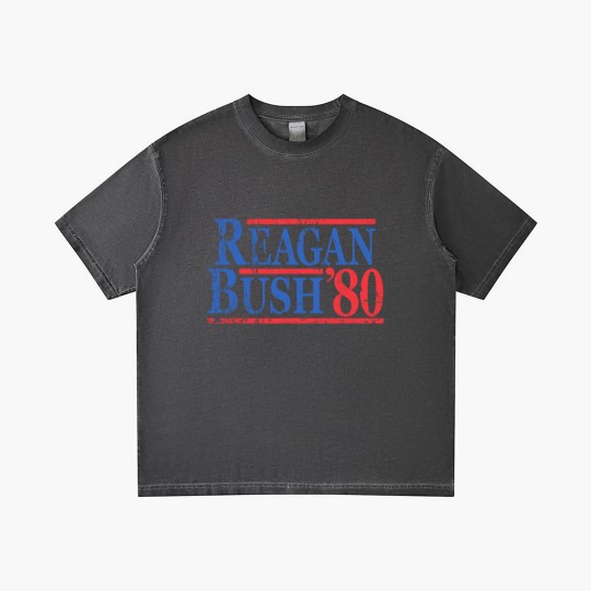 Discover Vintage Ronald Reagan George Bush 1980 Gradient T Shirts
