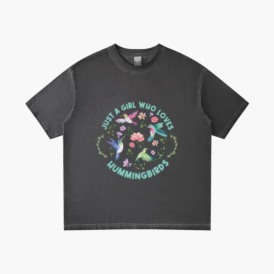 Discover Just A Girl Who Loves Hummingbirds Gradient T Shirts