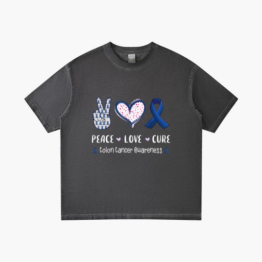 Discover Love Colon Gradient T Shirts Peace Love cure Colon cancer awareness